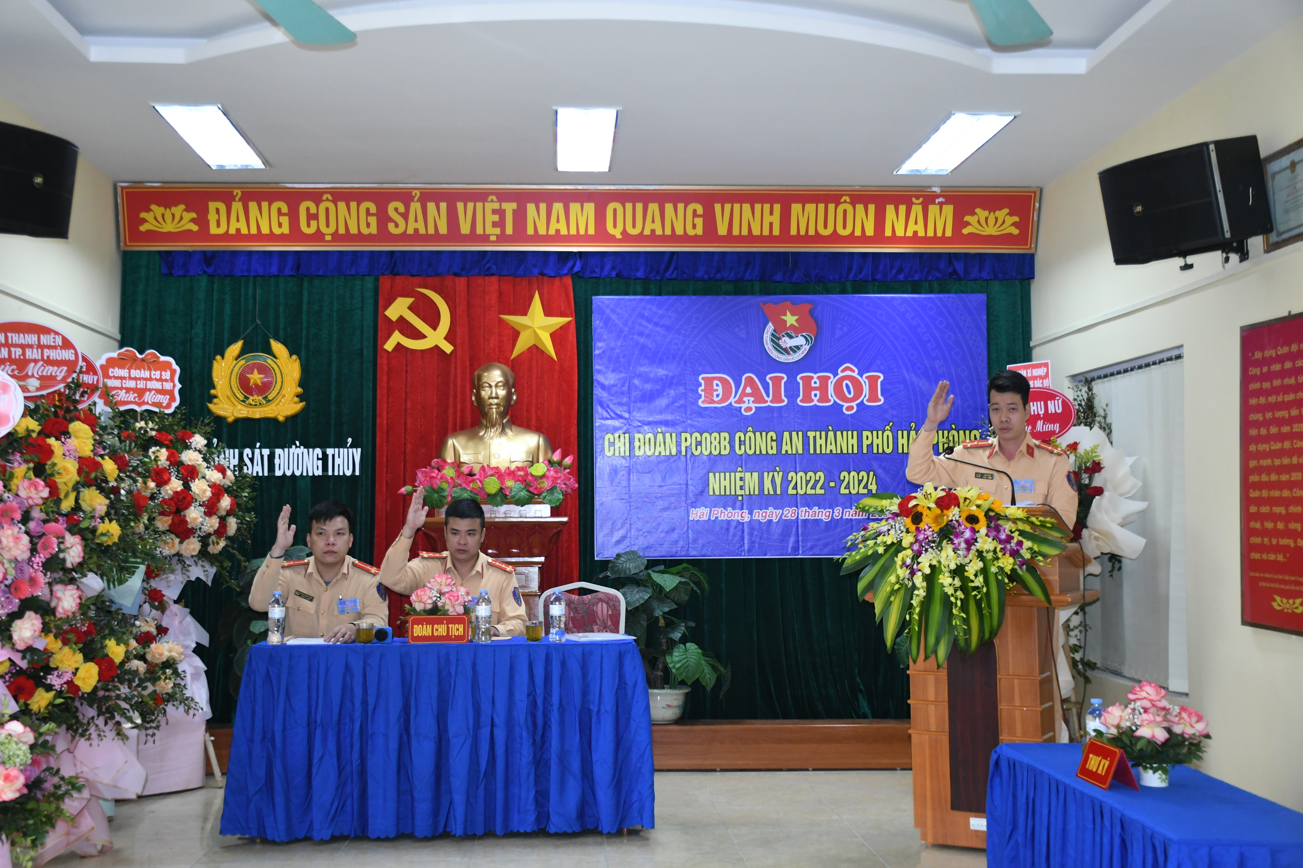 Chi đoàn Phòng Cảnh sát đường thủy tổ chức thành công Đại hội nhiệm kỳ 2022-2024